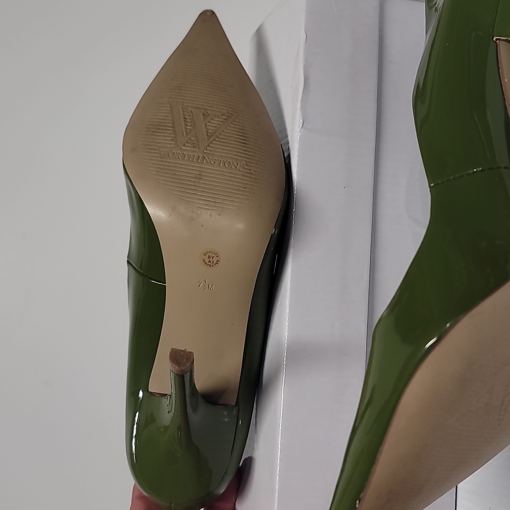 Worthington Green Patent Stiletto Pumps - Picture 8 of 12